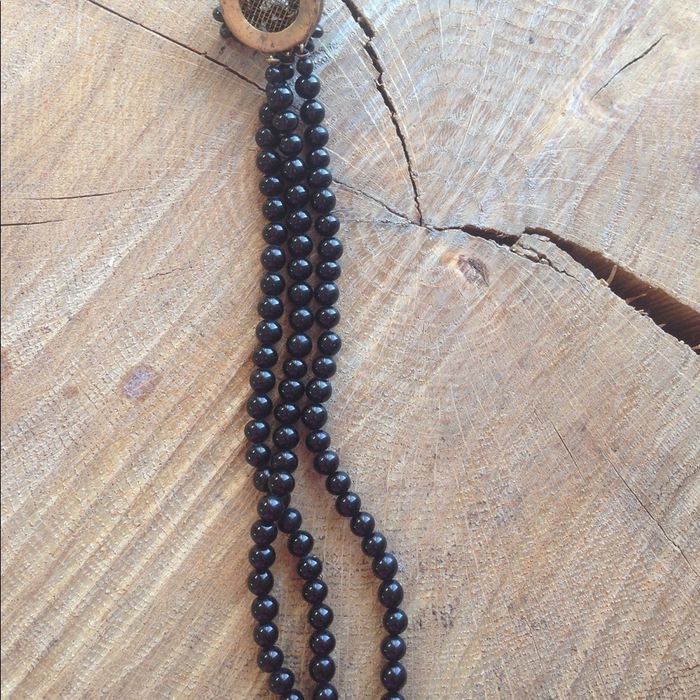 Antique Black Beaded Bracelet - Picture 4 of 4